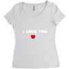 i love you (2) Women's Triblend Scoop T-shirt
