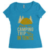 dude that camp trip in tents funny Women's Triblend Scoop T-shirt