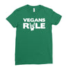 vegans rule Ladies Fitted T-Shirt