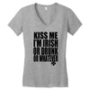 kiss me i'm irish or drunk or whatever t shirt st patricks day funny t Women's V-Neck T-Shirt