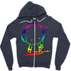 colorful music man Zipper Hoodie