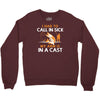 arm in cast Crewneck Sweatshirt