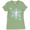skull snowflakes alternative christmas jumper Ladies Fitted T-Shirt