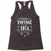 original parts vintage established 1974 perfectly aged Racerback Tank