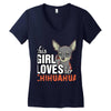 This Girl Loves Her Chihuahua Women's V-Neck T-Shirt