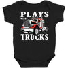 plays with trucks family matching Baby Bodysuit