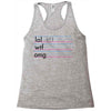 practice your texting Racerback Tank