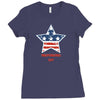 independence day 4th july star america american flag Ladies Fitted T-Shirt