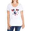 4th of July Ladies Curvy T-Shirt
