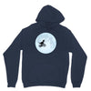 Biker Dinosaur - Dinosaur Riding A Bike To The Moon Unisex Hoodie