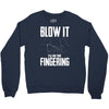 alien blow it fingering Crewneck Sweatshirt