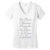 i love cats girls Women's V-Neck T-Shirt