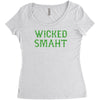 wicked smaht funny Women's Triblend Scoop T-shirt
