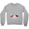 August Peeking Out Asian Baby Boy Crewneck Sweatshirt