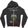 dreaming of a white christmas Zipper Hoodie