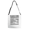 black king nutrition facts Adjustable Strap Totes