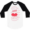 cheeseburger 3/4 Sleeve Shirt