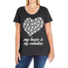 my boxer is my valentine Ladies Curvy T-Shirt