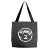 thing 1 and thing 2 red dr suess cat in a hat fancy fun Tote Bags