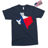 Eroded Texas Map With Flag Exclusive T-shirt
