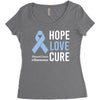 hope love cure stomach cancer awareness Women's Triblend Scoop T-shirt