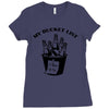 bucket list Ladies Fitted T-Shirt