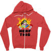 gamer gremlin stole pog Zipper Hoodie