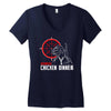 battle ground winner winner chicken dinner Women's V-Neck T-Shirt
