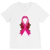 breast cancer pink ribbon V-Neck Tee