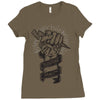 never stop fighting spirit Ladies Fitted T-Shirt