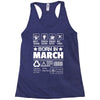 Born In March Racerback Tank