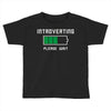 low battery introvert pun humor Toddler T-shirt