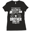 Awesome Brother Looks Like Ladies Fitted T-Shirt