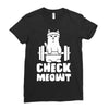 gym cat workout Ladies Fitted T-Shirt