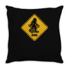 big foot xing big foot crossing sasquatch Throw Pillow