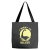 believe in nessie Tote Bags