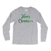 merry christmas green glitter Long Sleeve Shirts