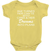 dreams into plans journal Baby Bodysuit