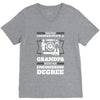 Never Underestimate A Grandpa With An Engineering Degree V-Neck Tee