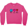 peace love wine Crewneck Sweatshirt