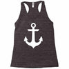 anchor black sailor vintage style navy nautical Racerback Tank