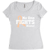 No 0ne Fights Alone Women's Triblend Scoop T-shirt