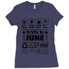 Born In June Ladies Fitted T-Shirt