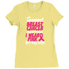 I Wear Pink For My Wife Ladies Fitted T-Shirt