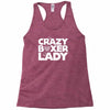 crazy boxer lady Racerback Tank