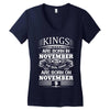 Real Kings Are Born On November 9 Women's V-Neck T-Shirt