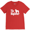 the dogfather labradoodle white V-Neck Tee