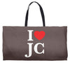 i love jesus christ Weekender Totes