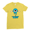 monster eye blue Ladies Fitted T-Shirt