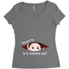 November Peeking Out Baby Boy Women's Triblend Scoop T-shirt